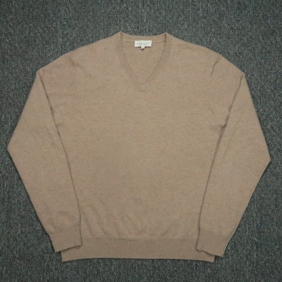 Neiman Marcus Other - Neiman Marcus Sweater Mens Extra Large Brown 100% Cashmere V Neck Jumper XL